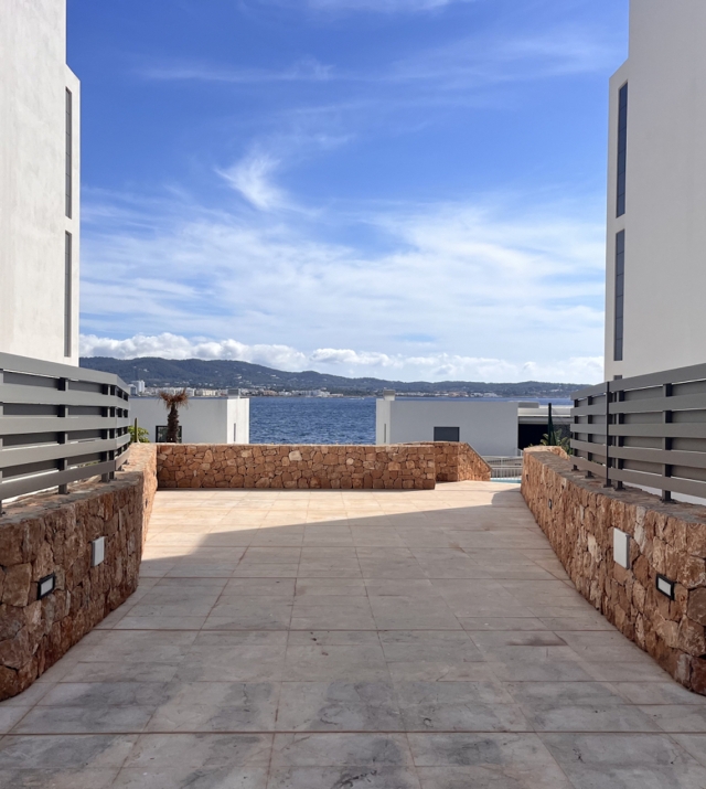 Resa Estates Ibiza apartment for sale te koop zeezicht sea views Cala gracio entrance community.jpeg